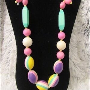 Handmade wooden necklace